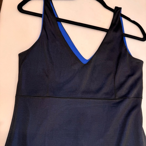 Ralph Lauren Women’s Black W/Royal Blue Dress  Sleeveless, Knee Length Sz M - Picture 8 of 11
